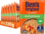Ben’s Original Wholegrain Microwave Rice, Bulk Multipack 6 x 220 g pouches